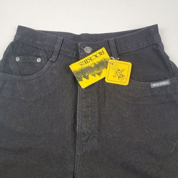 VTG Western Rockies‎ Black Denim Jeans 29/9 Inseam 36 Bareback Rocky Mountain - Picture 8 of 16